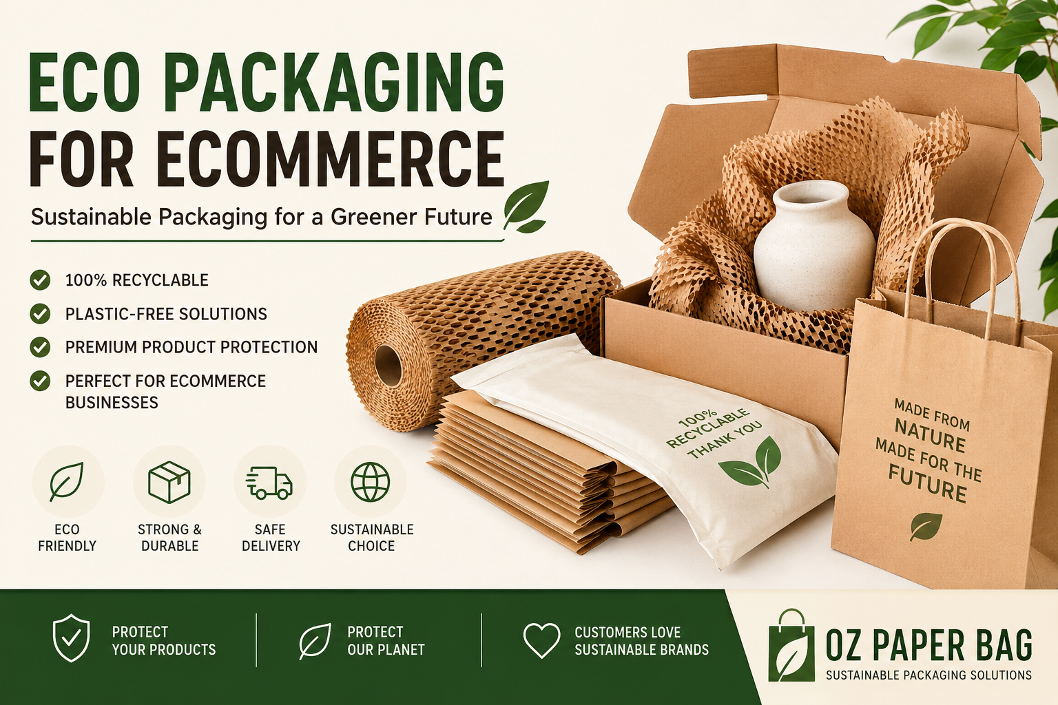 Eco protective packaging for ecommerce